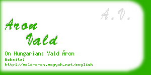 aron vald business card