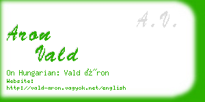 aron vald business card